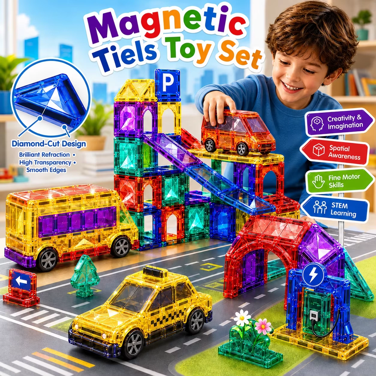 💎 STEM - Magnetic Tiles 🧲
